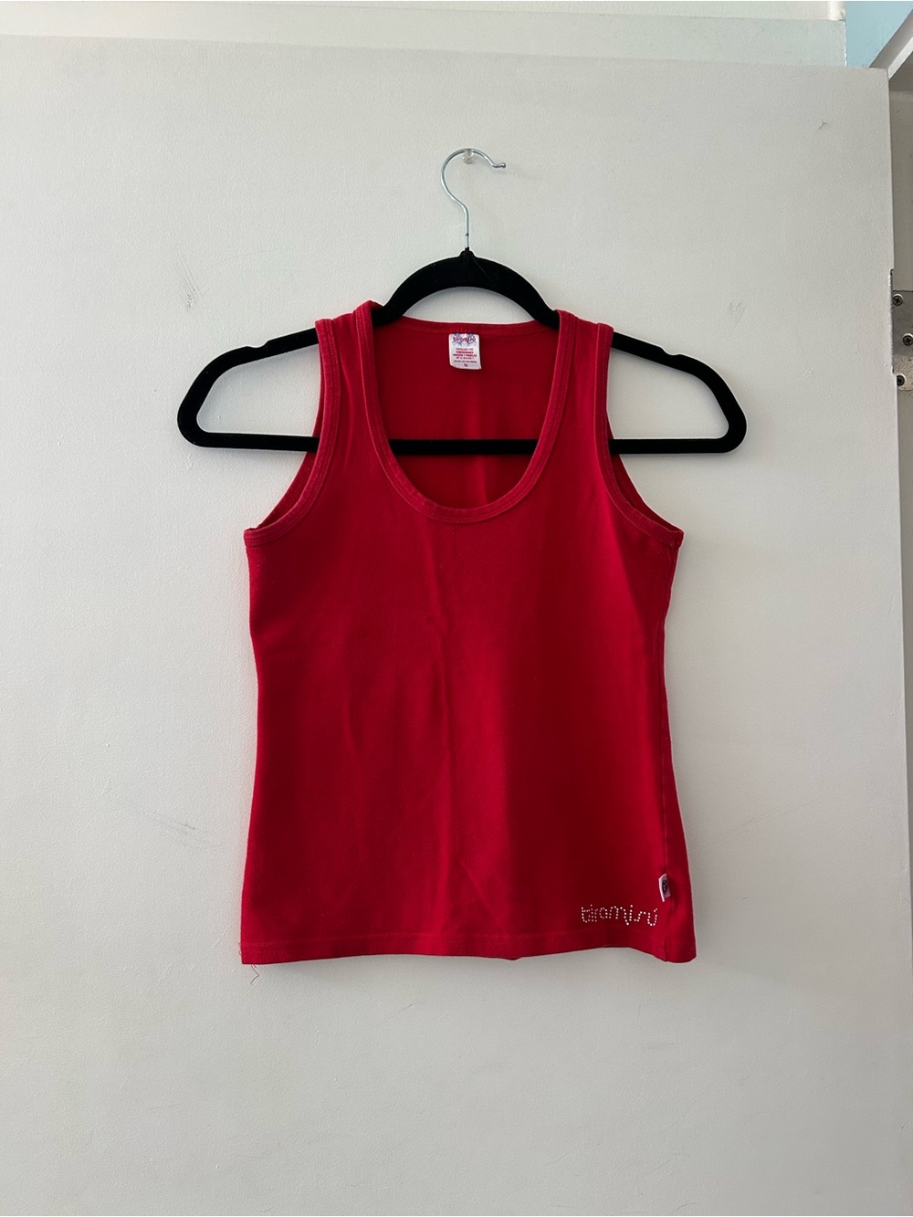 Red Bedazzled Tiramisu Tank Top